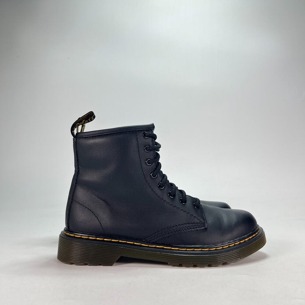 Dr. Martens 1460 Black Leather Lace Up 8-Eyelet Combat Ankle Boots Youth Size 3